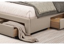 4ft6 Double Drury Linen Fabric Upholstered Bed Frame - 3 Drawers 3